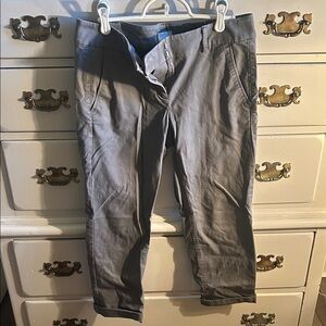 LOFT Outlet Women’s Gray Chino Pant, Size 4P